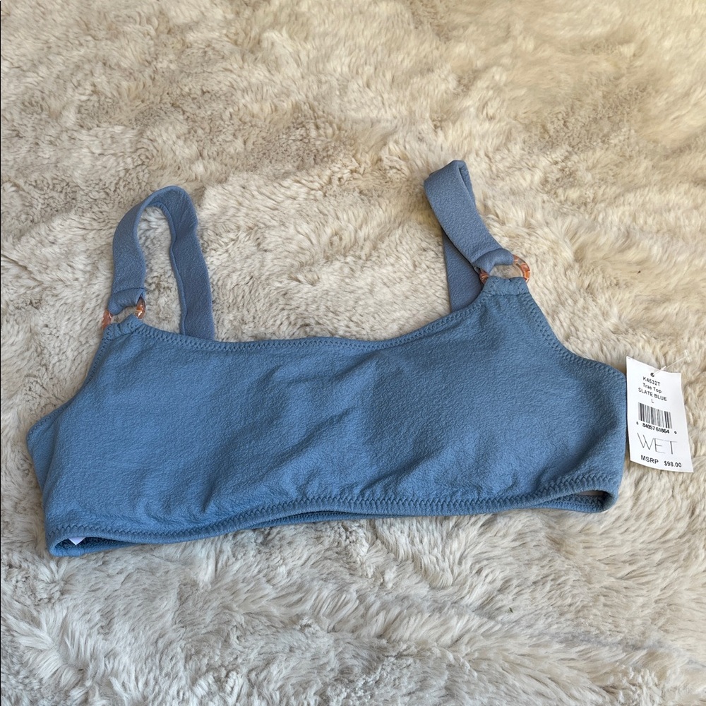 Wet Swimwear Trae top in slate blue